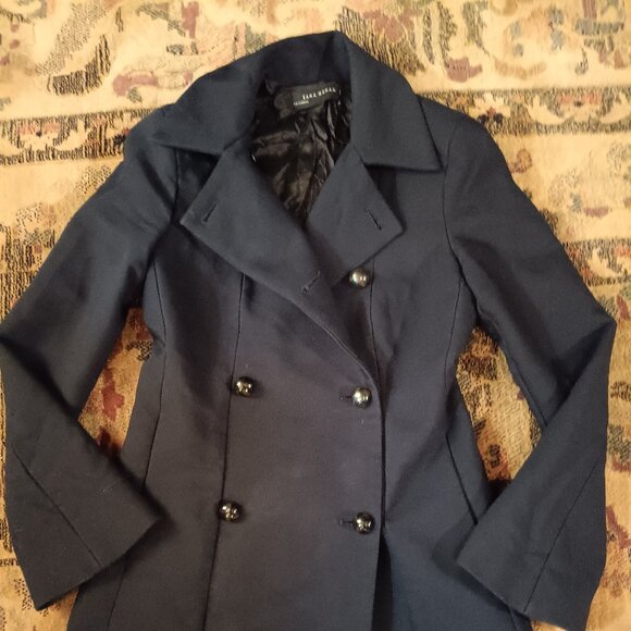 ZARA WOMAN Wool Double Breasted Thigh Length Peacoat XS - Picture 5 of 16